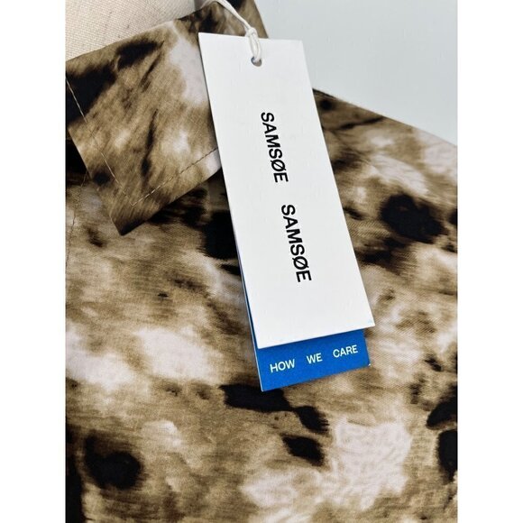 NWT SAMSOE SAMSOE SLEEVLESS OVERSIZED TEA SHIRT TOP - CAMO CLAY SIZE SMALL - Picture 7 of 7